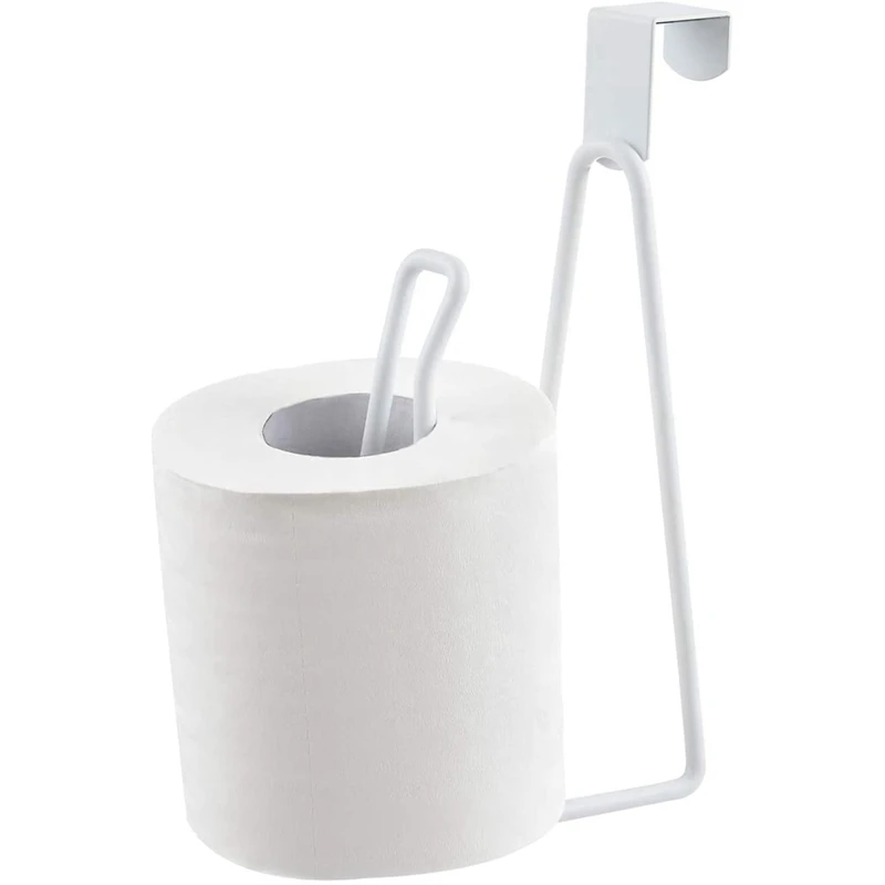 Over Tanken papirholder Stå, pladsbesparende Hængende Toilet Roll Væv Holder Stand Opbevaring Dispenser