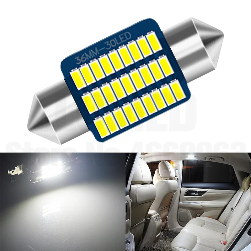 10x C5W LED Bil lys Pære Luces LED Para Auto Indvendige Side lys Guirlande Dome læselampe 21 30 36 3014 LEDs 12V DC