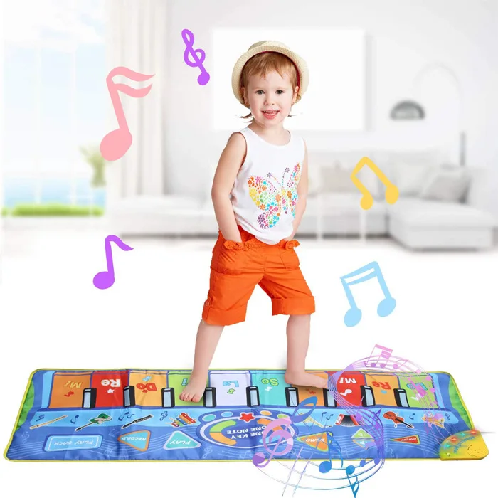 Store Musikalske Mat Baby Spille Klaver Måtte Tastatur Toy Musik Instrument Spil Tæppe Pædagogisk Legetøj til Barn Gaver