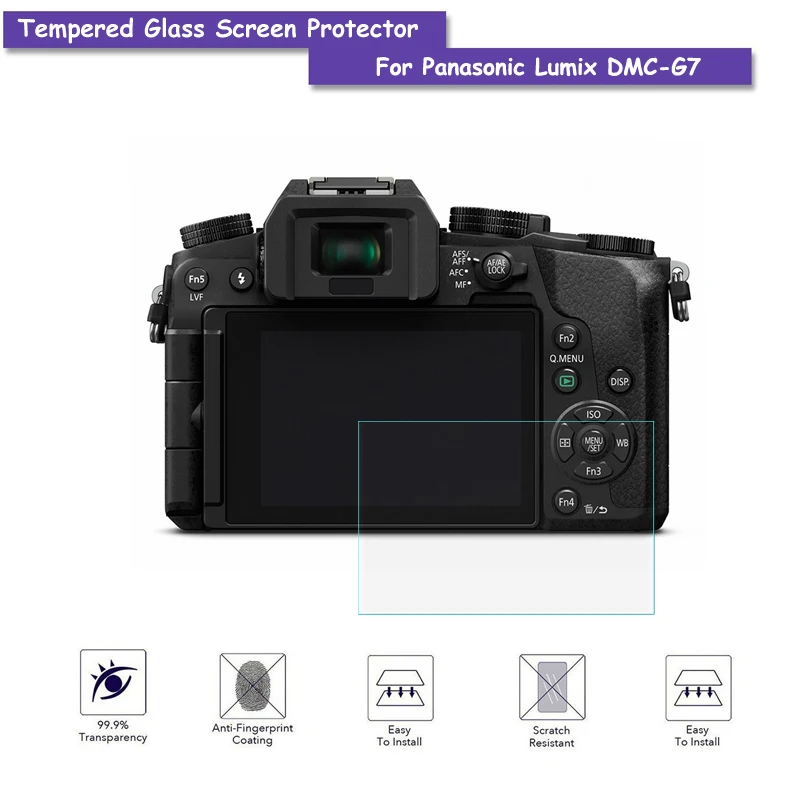 9H Hærdet Glas og LCD-Skærm Protektor Rigtige Glas Skjold Film, For Panasonic Lumix DMC-G7-Kamera Tilbehør