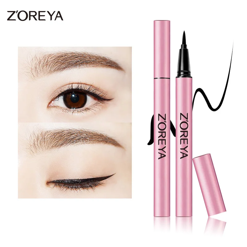 ZOREYA Vandtæt Eyeliner Lang-varig Fast Dry Eye Makeup Værktøjer Pink Beauty Værktøj 2018 Nye Ankomst