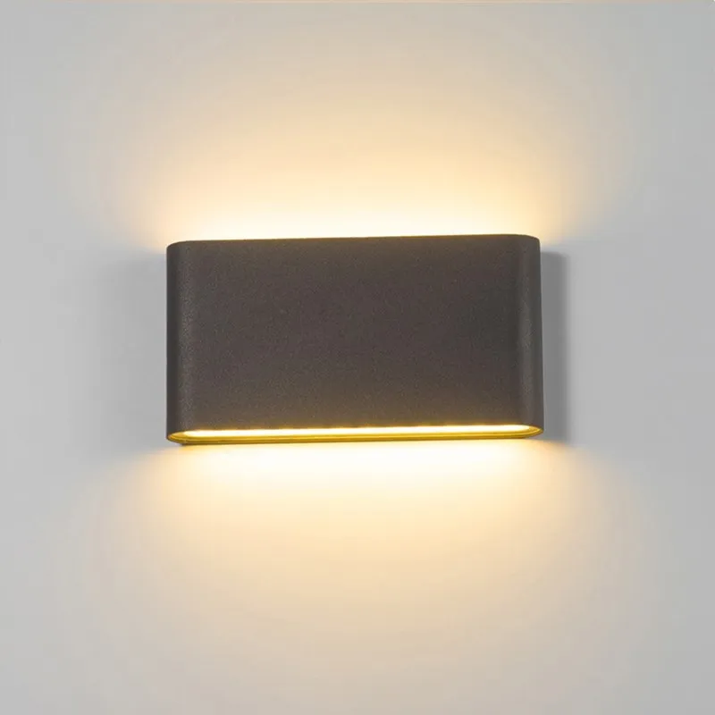 Væglampe Led Vandtæt Udendørs væglampe Aluminium IP65 6W/12W LED-Væg Lys Indendørs Dekoreret Væg Sconce