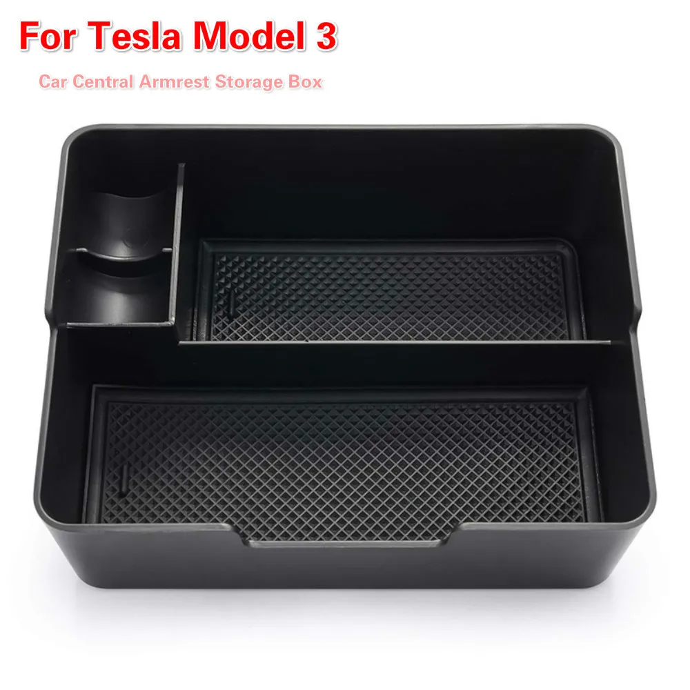 For Tesla Model 3 BlueStar biludstyr Bil Centrale Armlæn Opbevaring Box Auto Container Handske Arrangør Tilfælde 2017 2019 2021