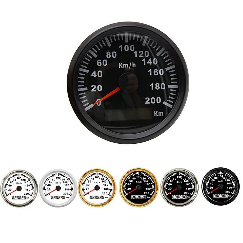 85mm GPS Speedometer Måle Vandtæt Bil, Lastbil, Båd Motor Auto Tacho Måler 120 km/h 200 km/h Omdrejningstæller 9-32V med GPS Antenne