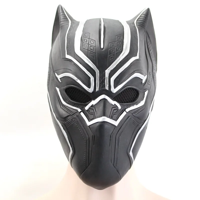 Halloween Maske Black Panther Marvel Voksne Børn Latex Hovedbeklædning Anime Cosplay Kostumer Part Rekvisitter