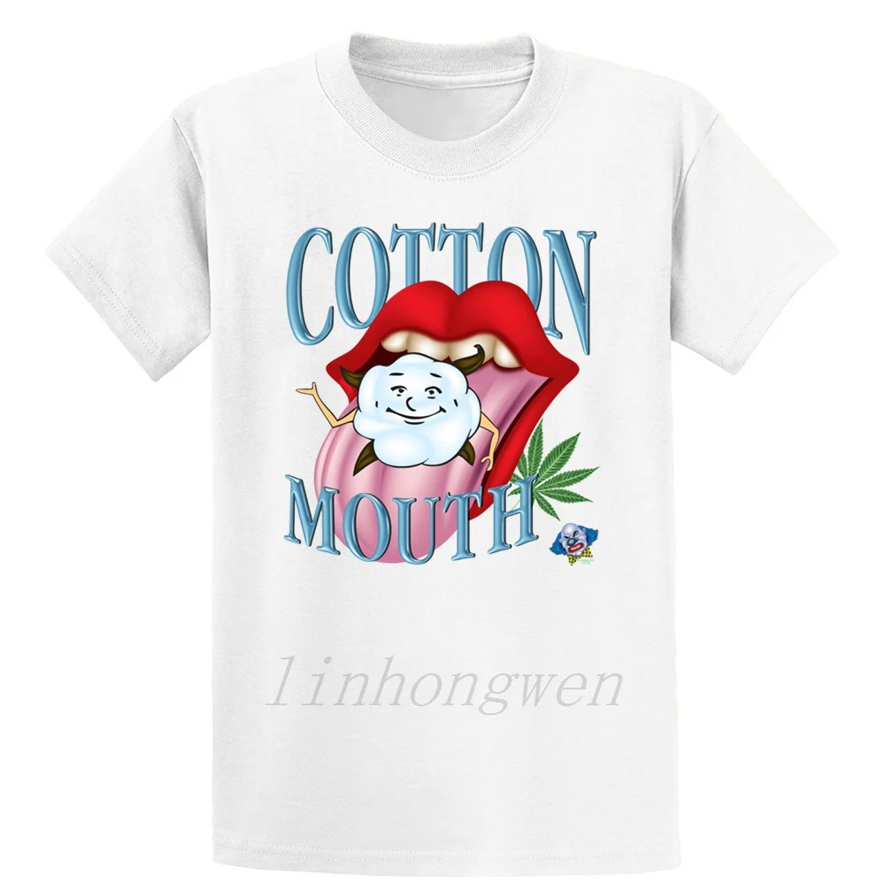 Marijuanaes Bomuld Munden T-Shirt Humor Print Naturlige Sommeren Rund Hals Bomuld Billeder Gave Shirt