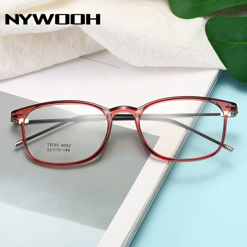 NYWOOH Ultralet tr90 Briller Rammer Mænd Classic Falske Briller Ramme for Kvinder Gennemsigtig Optiske Briller