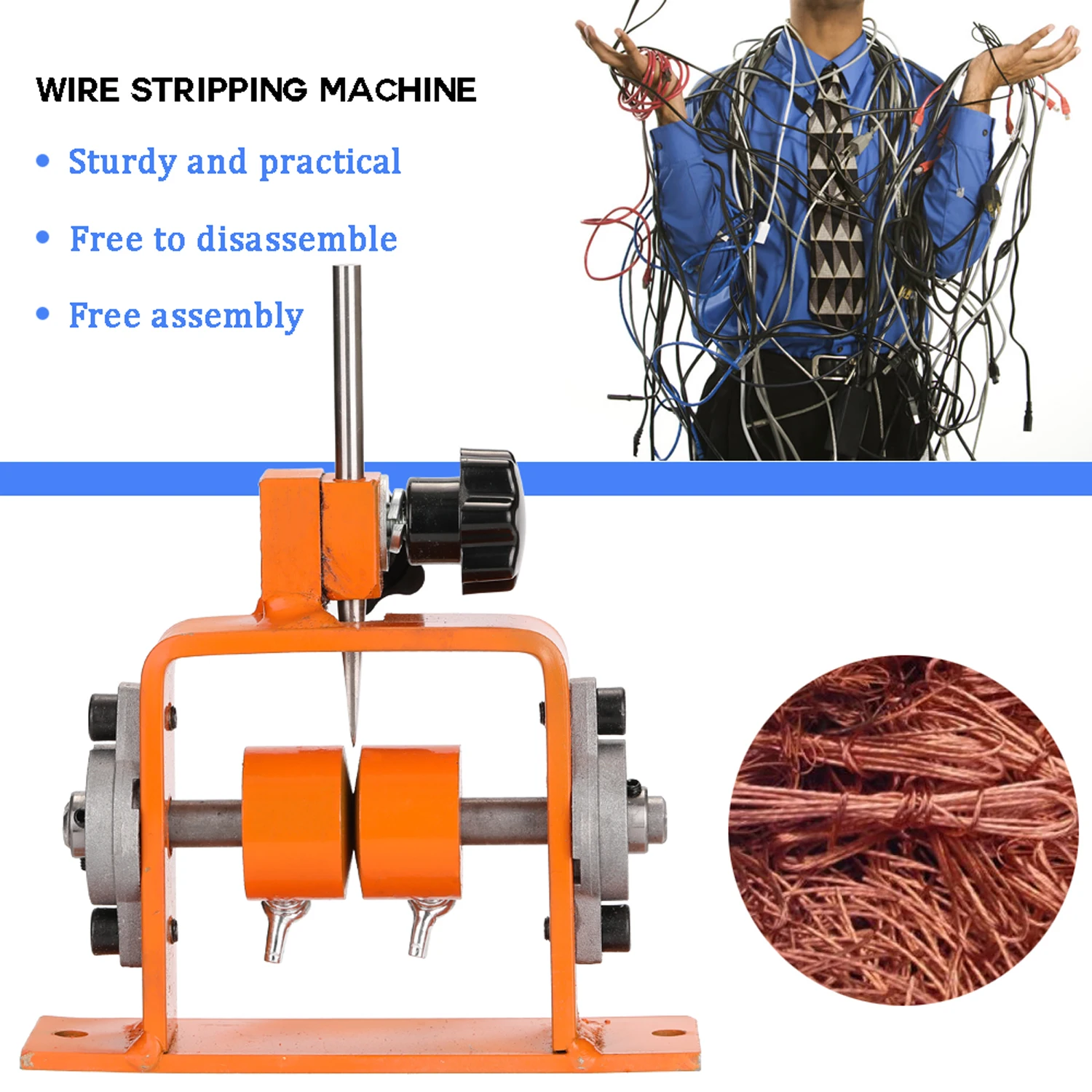 Skrot Kabel-Peeling Maskiner Stripper Ledningsnet Manuel Kabel Strip Maskiner Wire Stripper Inde Wire Stripping Maskine