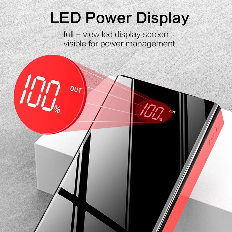 40000mAh Power Bank Hurtig Opladning Powerbank LED Display 4 Usb PoverBank Bærbare Eksterne Batteri Oplader Til Alle Telefonens Tabletter