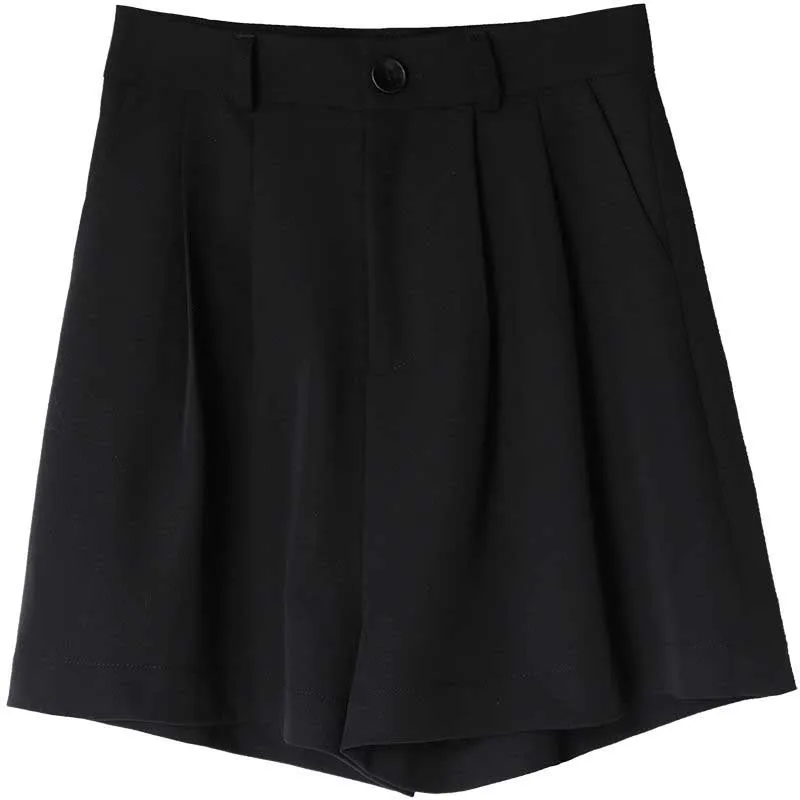 Bermuda shorts til kvinder Casual Lynlås Bred Ben Shorts Elegante Lommer Shorts Damer Solid Høj Talje sommeren 2020 kvinde