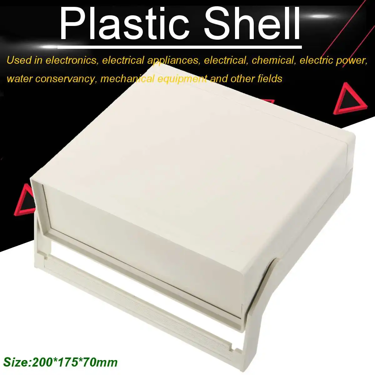 200x175x70mm Hvid Plast Elektroniske Projekt Boks Shell, Vandtæt Kabinet Instrument Tilfælde Med Håndtag DIY el-Forsyninger
