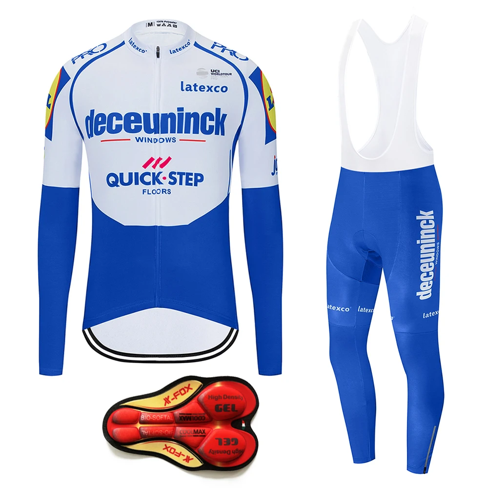 Ny 2020-Pro Team QUICK STEP Jersey Cykling Sæt Herre Cykel Cykling Tøj Bike Bib Pants Sæt MTB Ropa Ciclismo Maillot Bære
