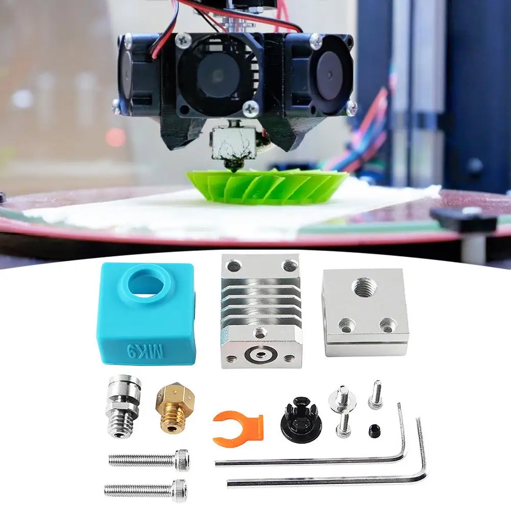 3D-Printer Ekstruder Kit For CR-10/CR10S/Ender 3/Ender 3 Pro-Printere Metal Hotend Kit køleplade Varme Blok Og 0,4 mm Dyse