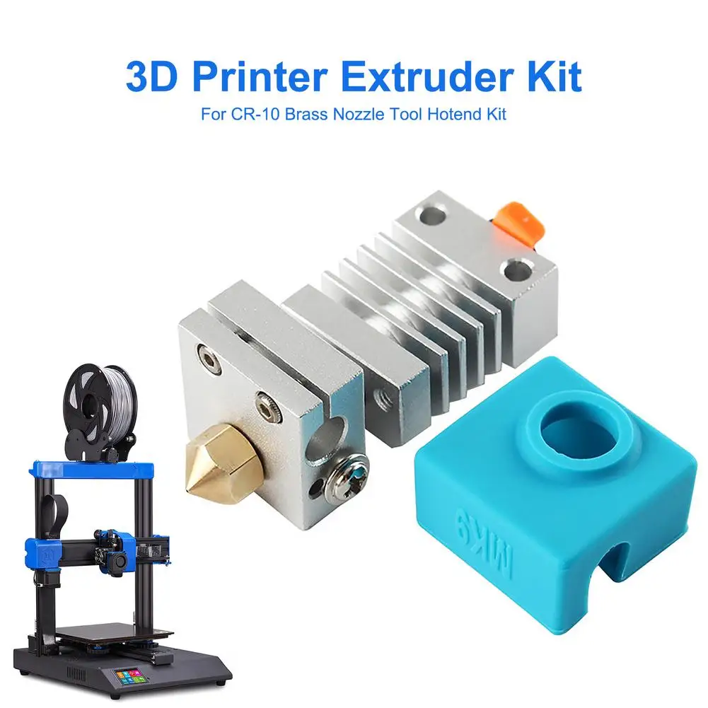 3D-Printer Ekstruder Kit For CR-10/CR10S/Ender 3/Ender 3 Pro-Printere Metal Hotend Kit køleplade Varme Blok Og 0,4 mm Dyse