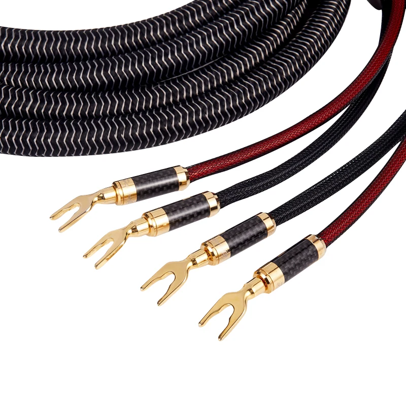 1pair AUDIOMECA hifi højttaler kabel OFC rent kobber audio-forbindelseskablet