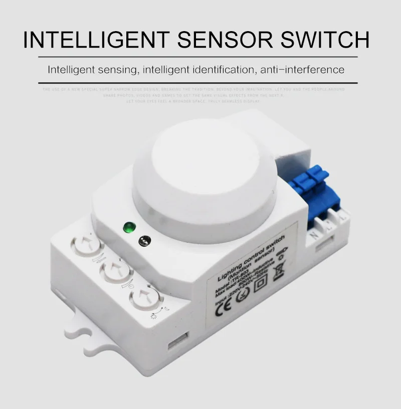 Smart Home 5,8 GHz HF System LED Mikrobølgeovn Radar Motion Sensor Lys Skifte Krop Motion Detektor med Google Startside Alexa Indehaver