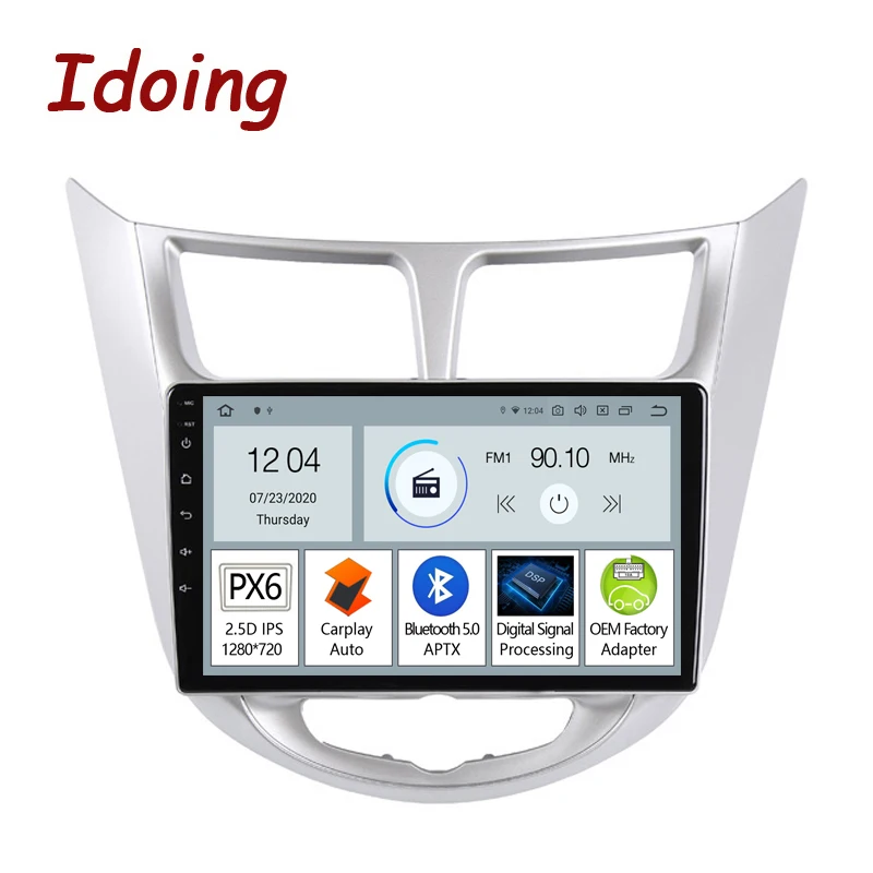 Idoing Android Bil Radio Multimedie-Afspiller Til Solaris 1 2 Hyundai-Accent Verna 2010-2016 GPS Navigation Carplay Auto ingen 2din