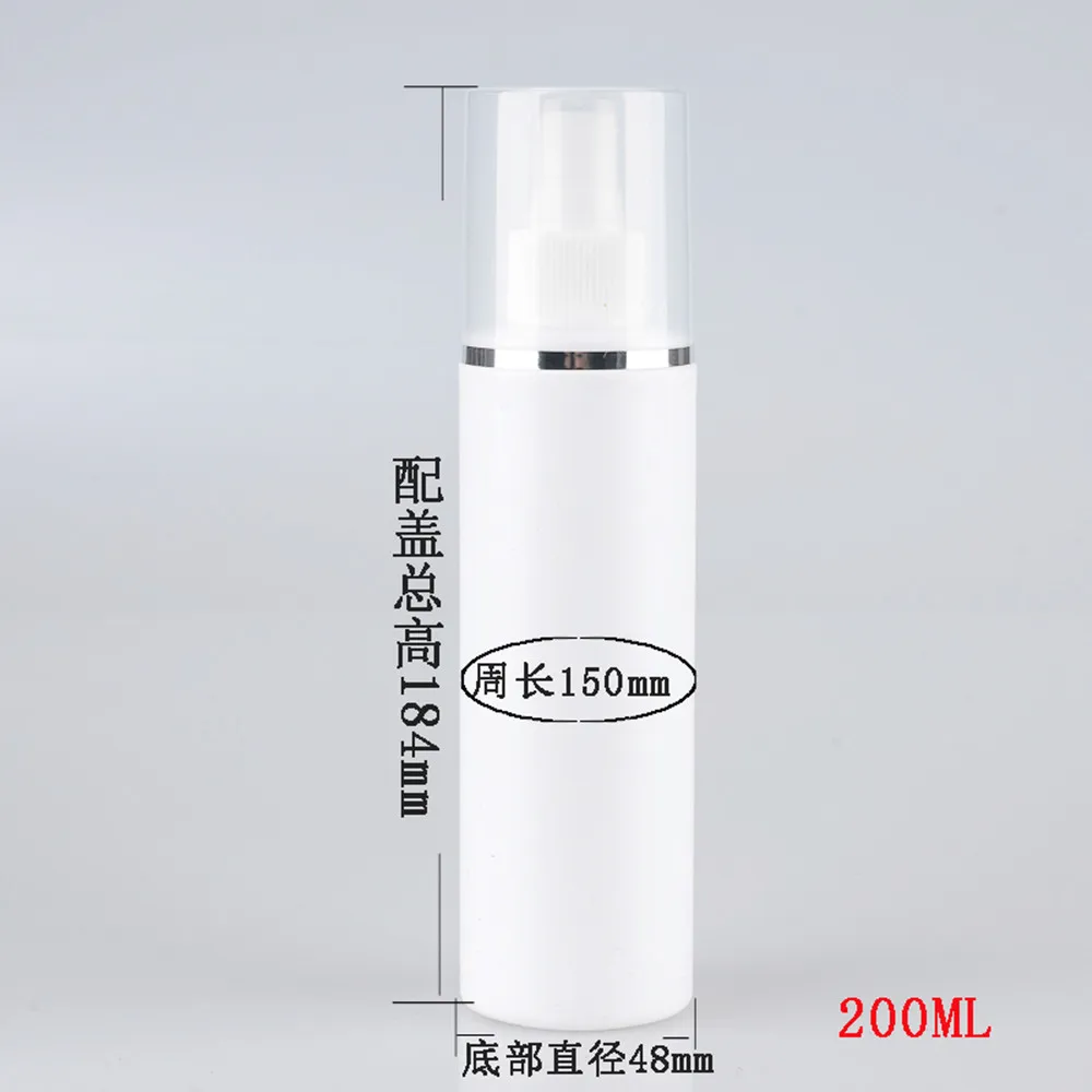 6ps/masse 200ml hvid Plast Spray Flasker med hvid Fin Tåge Sprøjte Toner lotion pumpe genpåfyldelige flasker hjem genbrug