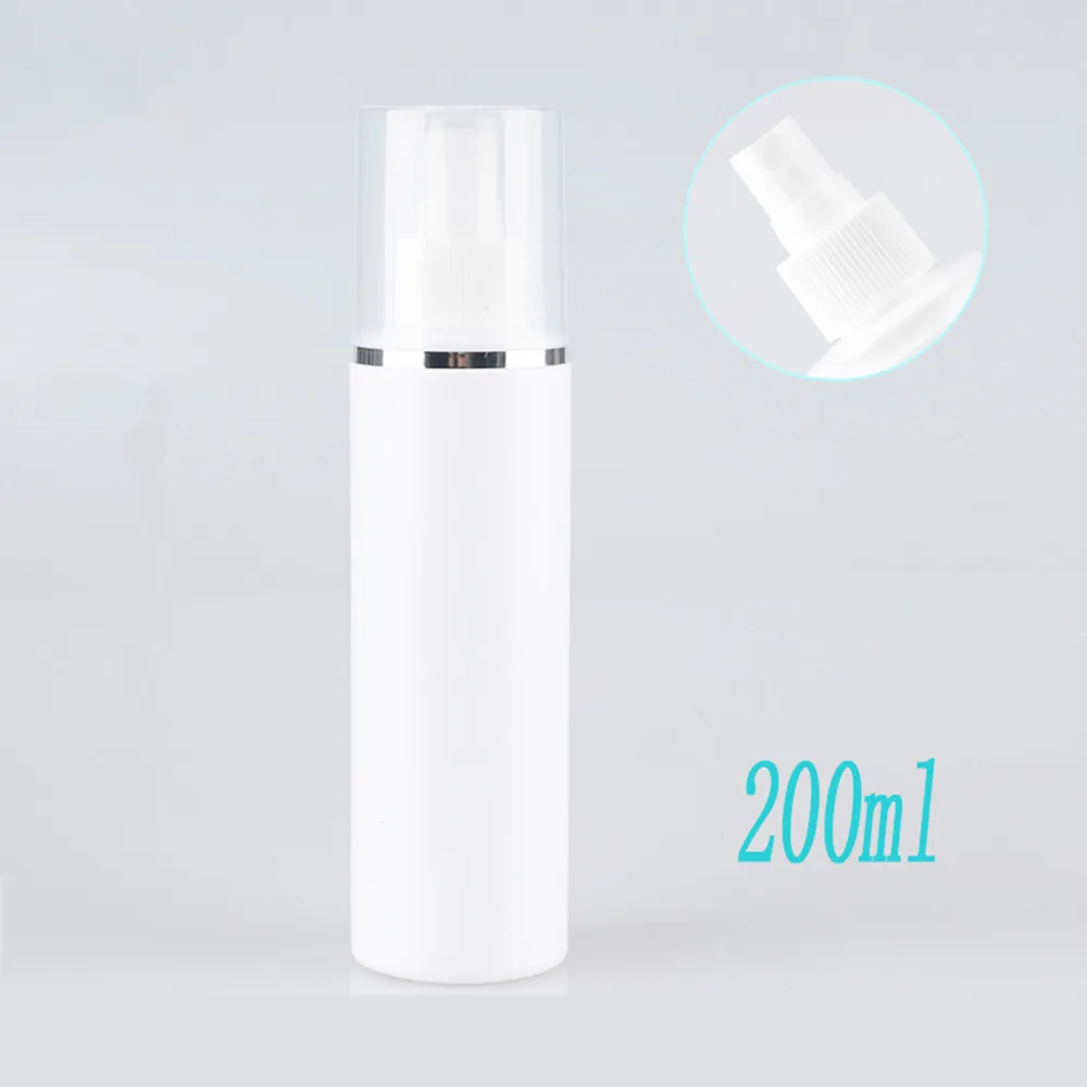 6ps/masse 200ml hvid Plast Spray Flasker med hvid Fin Tåge Sprøjte Toner lotion pumpe genpåfyldelige flasker hjem genbrug