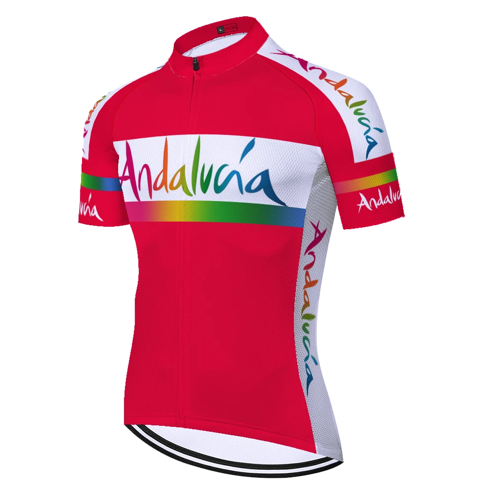 Spanien ANDALUSIEN kortærmet trøje mænd bike jersey sommeren åndbar hurtig tør tenue cycliste homme pro team 2020
