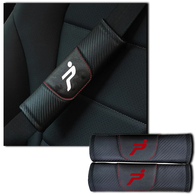 For Fiat Punto 2stk Mode Carbon Fiber Læder Bil Sikkerhedssele Dækker Bilens Sikkerhedssele Shoulder Pad Bil Bil Styling Tilbehør