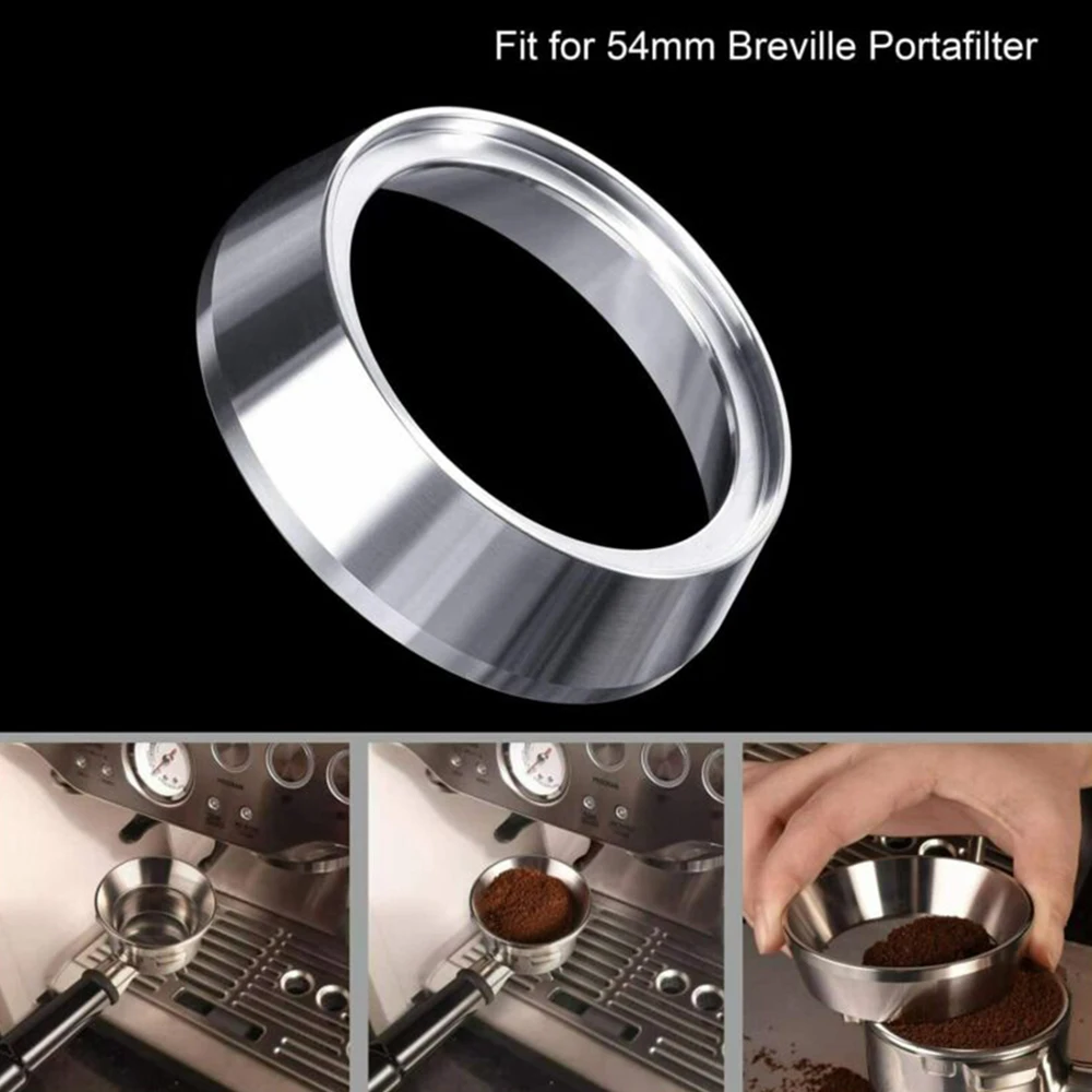 51/54/58 mm Espresso Dosering Tragt Rustfrit Stål Og Dosering Ring Til Espresso Bar Brug Cafe Coffeeware Og Pulver Ring