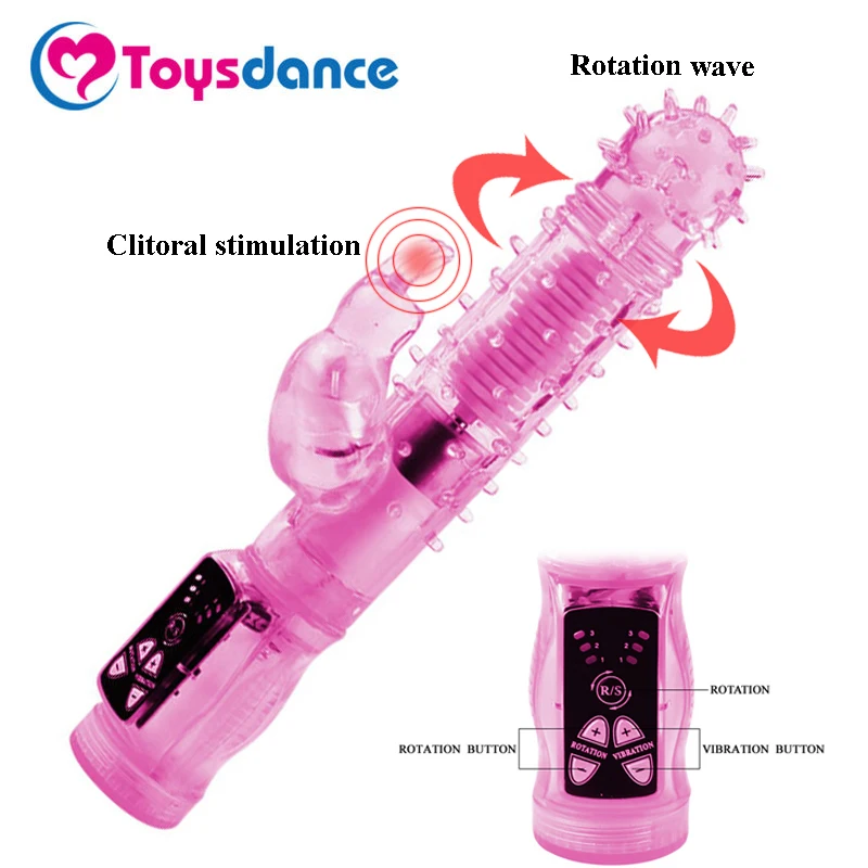 Toysdance Rabbit Vibrator Til Kvinder 3 Funktioner Klitoris Vibrationer Bølge Rotation G-spot Stimulation Penis Vibe Voksen Sex Legetøj