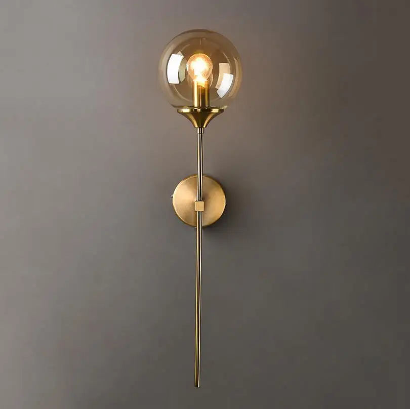 Moderne Glas væglampe Guld Led-Væg Lys Inventar til Indretning Soveværelse Badeværelse Spejl Lys Nordiske Indendørs Armatur E14