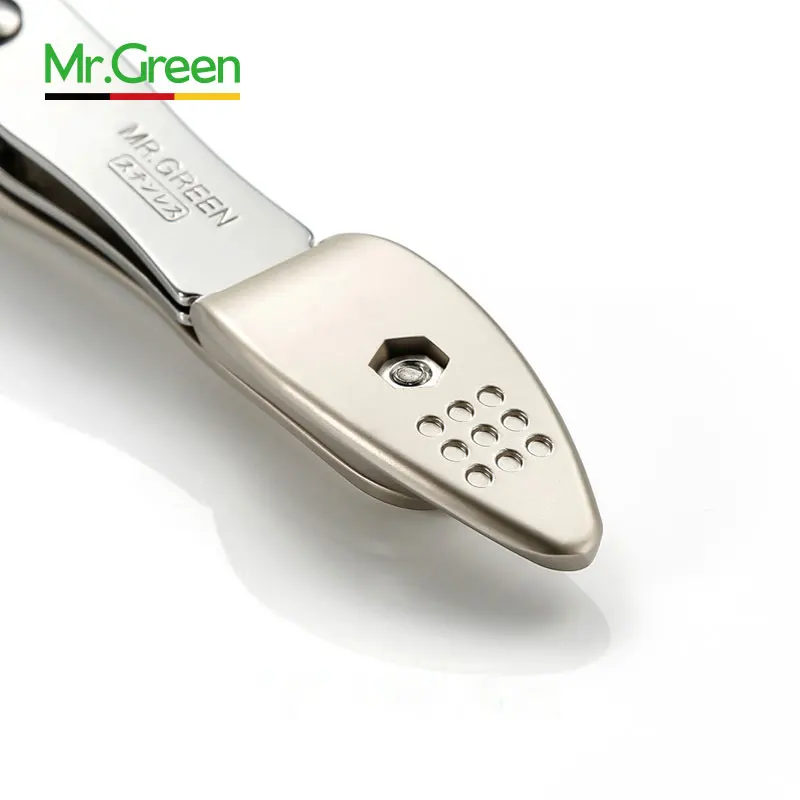 MR. GREEN Høj kvalitet nyt produkt, god kvalitet Rustfrit stål kurve senior finger tang Stor finger nail clipper saks