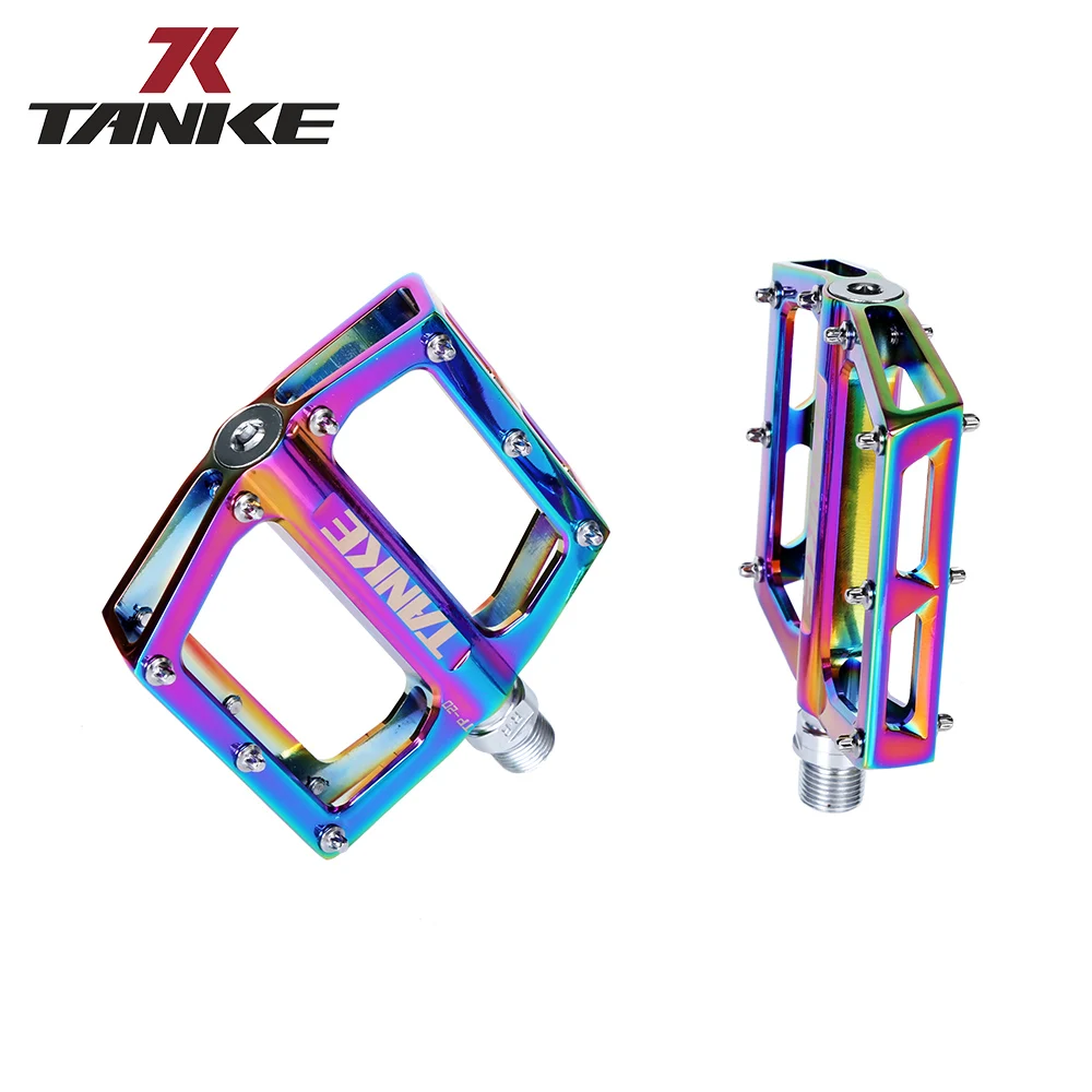Cykel pedaler TANKE TP-20 ultralet aluminium legering farverige hule anti-skid lejet mountainbike tilbehør MTB pedalerne