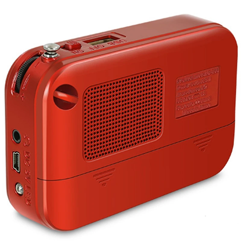 Bærbare Mini FM Radio i Stereo Højttalere Musik Afspiller Backlight-Knappen Clock