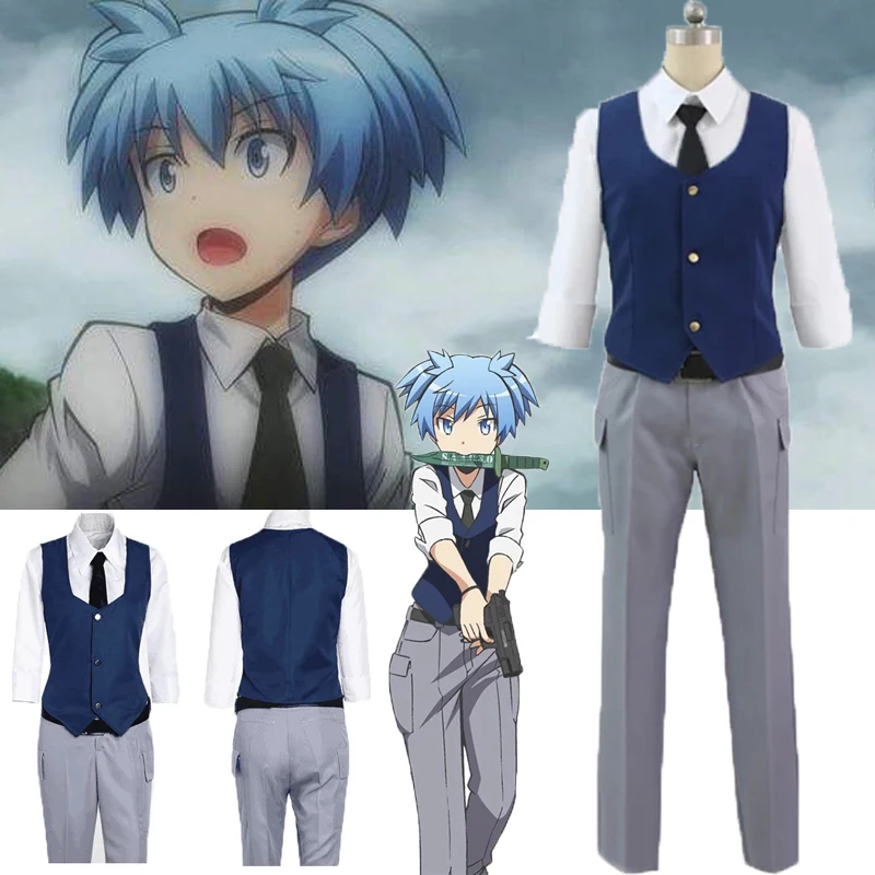 Nye Mordet Klasseværelset Ansatsu Kyoushitsu Shiota Nagisa Cosplay Kostumer Unisex Tøj Uniform dreng pige Komplet sæt