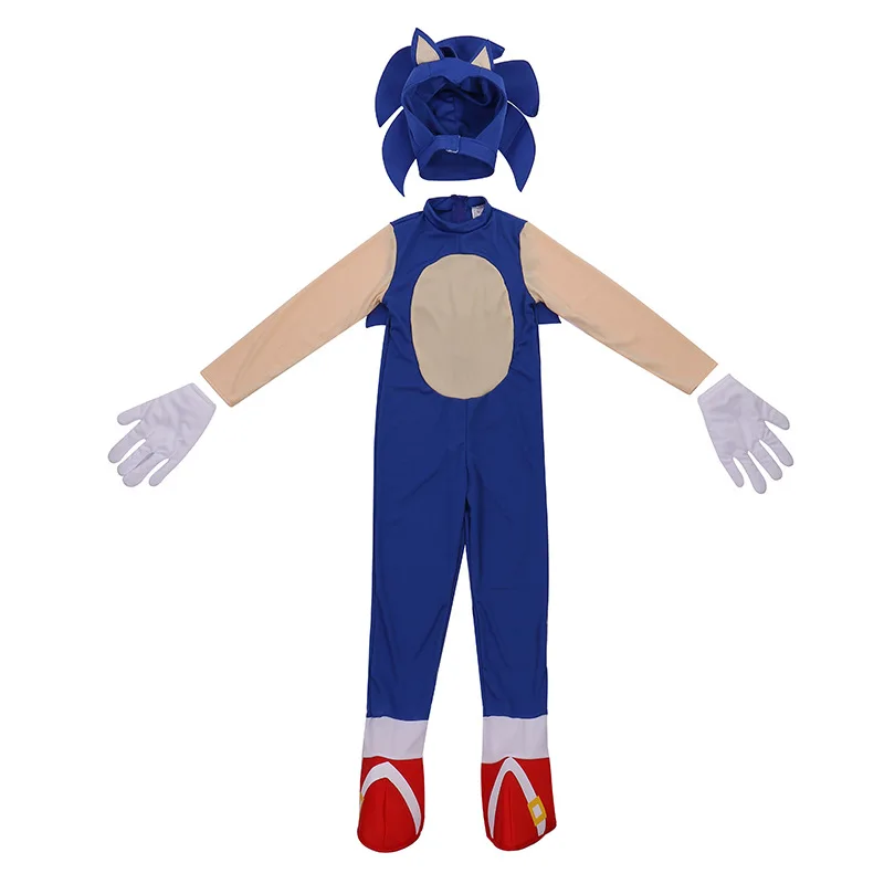 Anime-Sonic The Hedgehog Cosplay kostume Buksedragt Sæt Børn Piger Drenge Spil Karakter Halloween Kostume Til Børn