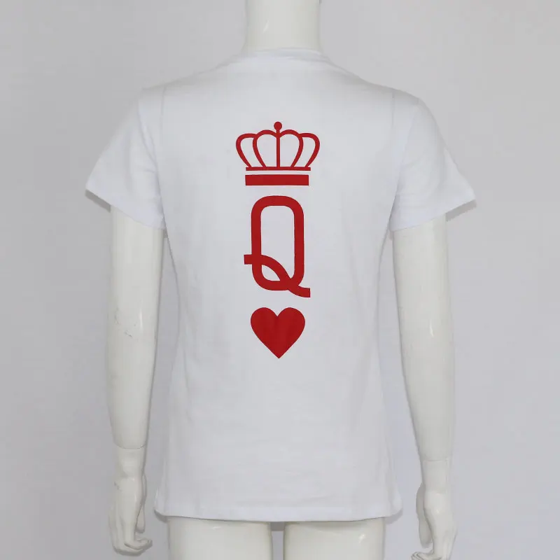 Om sommeren Elsker Tees Poker Grafisk Kongen og Dronningen Tumblr Sjove Streetwear T-Shirt Kvinder, Par T-shirt Tøj