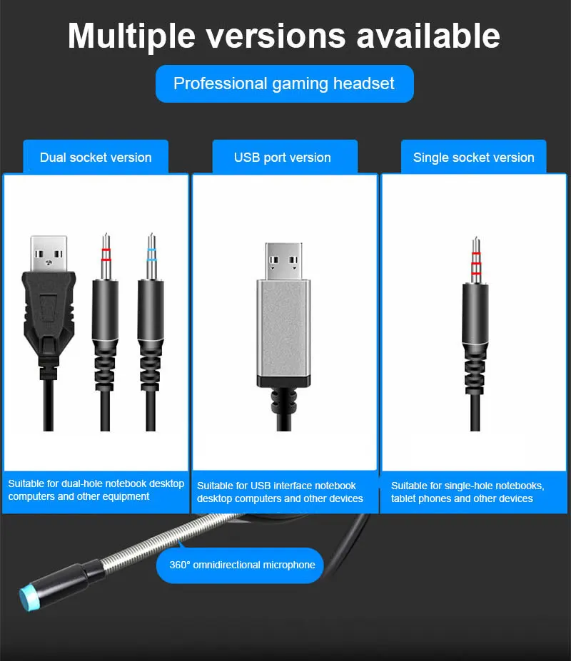 Til PC Gamer Bærbar PS4 Gaming Headsets Store Hovedtelefoner Med Lys Mic Stereo Hovedtelefoner Dyb Bas Farverige Lys