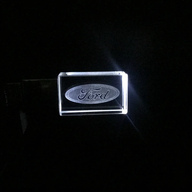 Ford Logo Crystal Drev, USB-flash-drev pendrive, 4GB, 8GB, 16GB, 32GB, 64GB 128GB Externe Brugerdefinerede Logo memory stick u disk