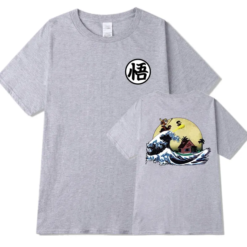 Mode Afslappet T-Shirt Goku Søn Og Skildpadde fe T-shirt kortærmet Bomulds-tshirt Mænd Kvinder S-2XL camisetas hombre