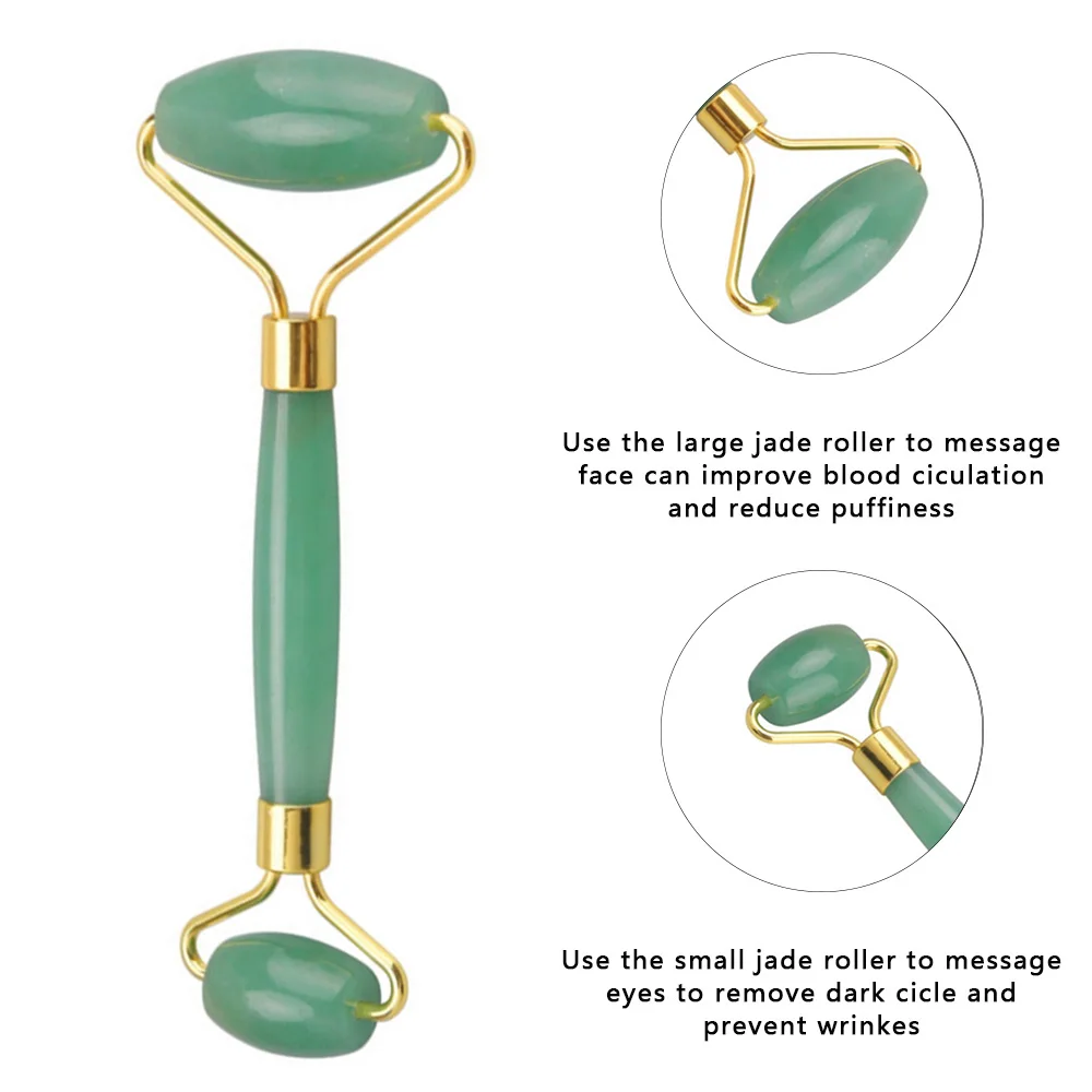 Naturlige Jade Roller Jade Sten Gua Sha Sæt Mekanisk Bord Ansigt Massager, Ansigts-Roller Anti Aging Massage for Ryg Krop, Hals