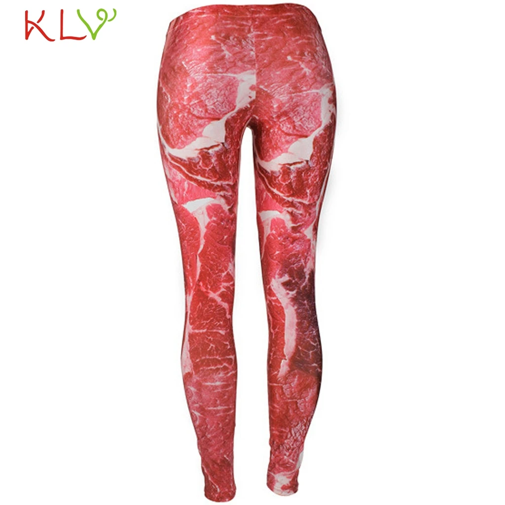 Trænings-og Legging Kvinder Push Up 3D Kød Print Træning Lift Høj Talje Sport Leggings Leggins Mujer Pantalon Bukser Plus Size 19M11