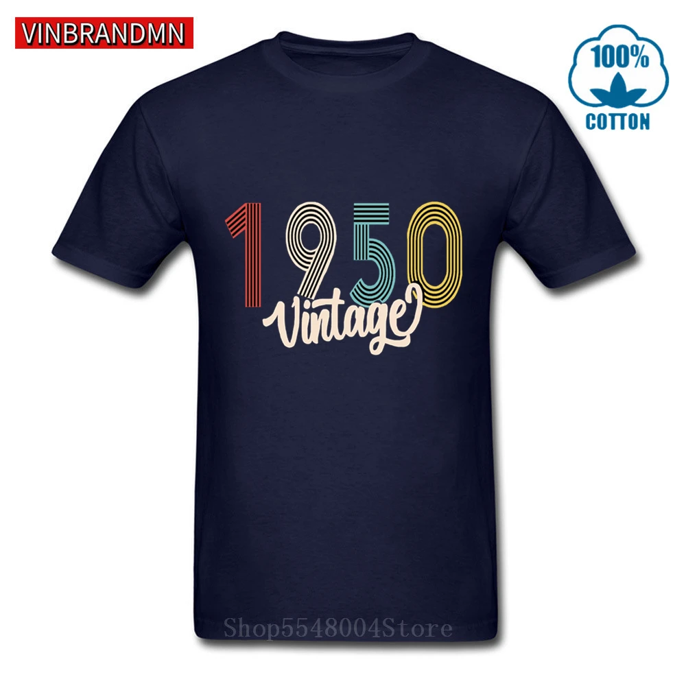 Vintage 50'er Tøj Mode 1950 T-Shirt med Retro Født i 1950 T-shirt 70-års Jubilæum Tshirt Bedstefar Fødselsdag Xmas gave Toppe Tee