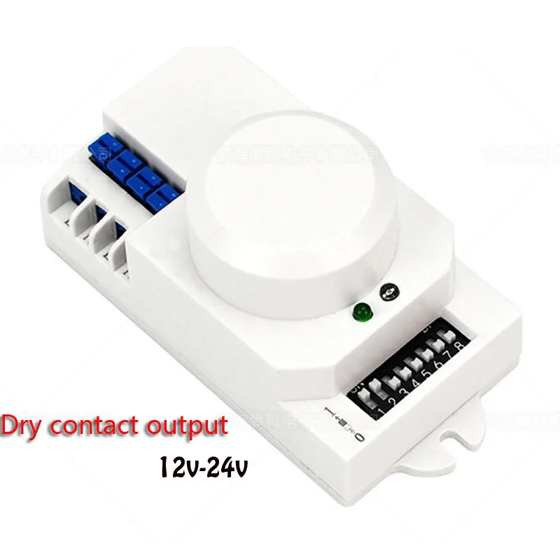 Gratis forsendelse 12v-24v 360 graders Mikrobølgeovn Sensor Light Switch Induktion Mikrobølgeovn Motion Sensor Dry kontakt-udgang
