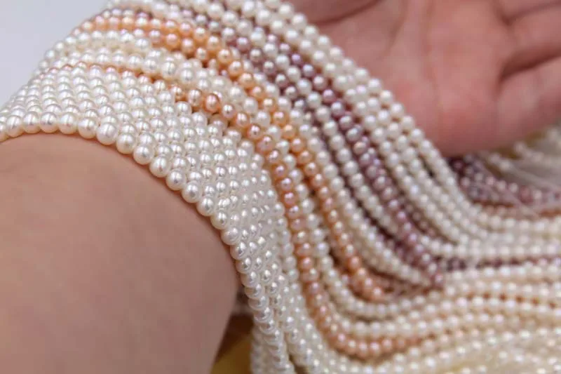 4-5mm AA Naturlige Runde ferskvandsperler Perler af Høj Kvalitet Løse Perler til Smykker at Gøre DIY Kvinder Halskæde-Armbånd - 15.5