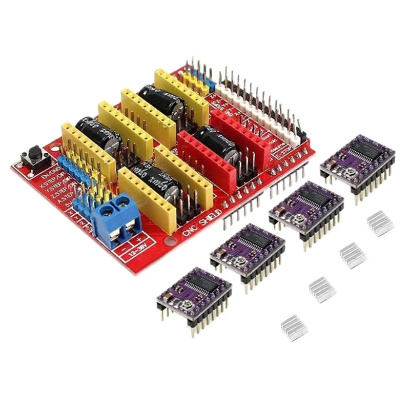 Detail Cnc-Shield + 4 X Drv8825 Driver Kit til Arduino 3D-Printer