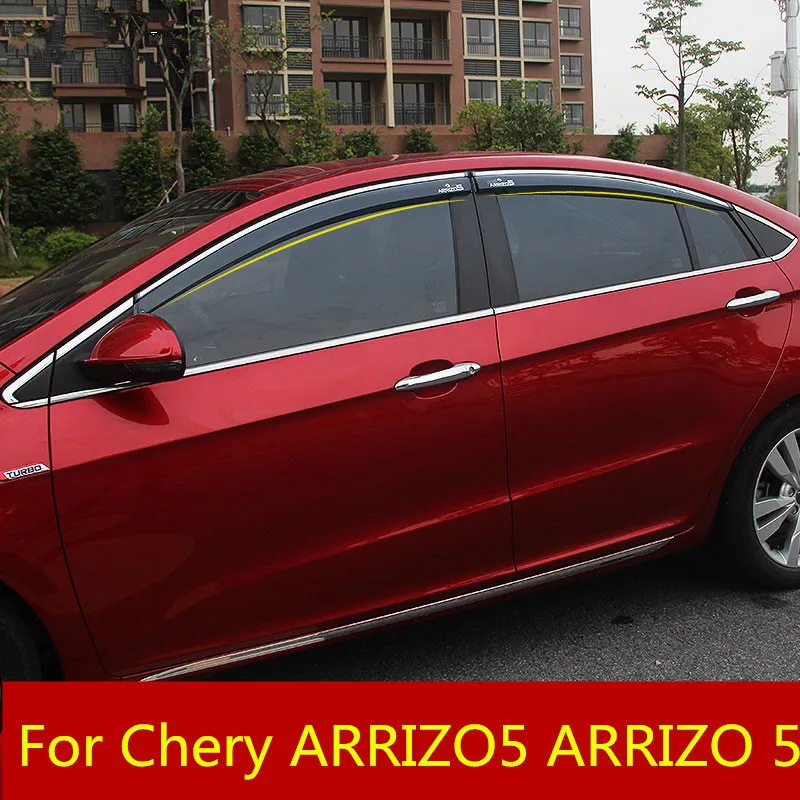 Ændret solskærm trekant pailletter bil vindue regn gear visir Udvendige dekoration af bil Tilbehør Til Chery ARRIZO5 ARRIZO 5