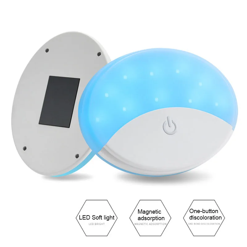 Universal Portable Bilens Tag Loft-Dome Læsning Lys Magnetiske LED-Lampe USB-Opladning, Hvid&Blå Lys Farve Læsning Lys