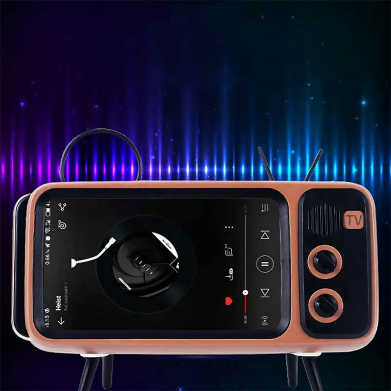 Bærbare Vintage Trådløs Bluetooth Højttaler Holderen Retro Mini Højttaler-TV Står For Android iPhone, Samsung