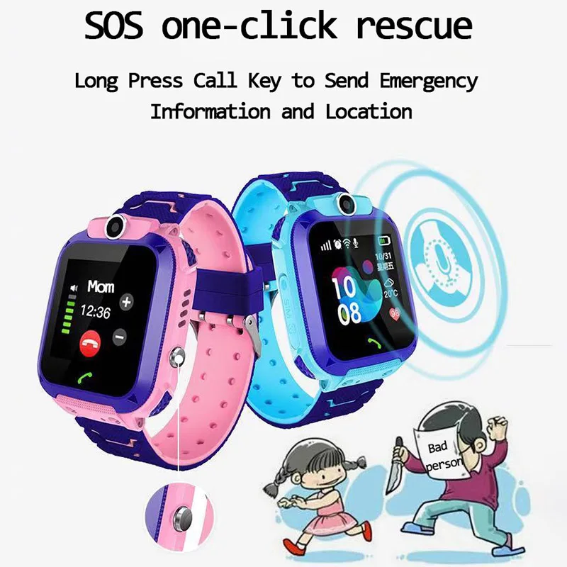 Børn er Smart Ur Kids Telefon Se Smartwatch For Drenge og Piger Med Sim-Kort Foto Vandtæt IP67 Gave Til IOS Android