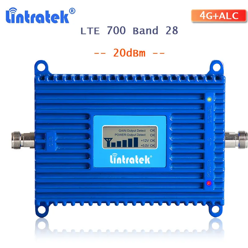 Lintratek 4g LTE Band 28 Signal forstærker booster ALC 70dB Mobiltelefon signal forstærker 700mhz 4g internet-netværk Forstærker