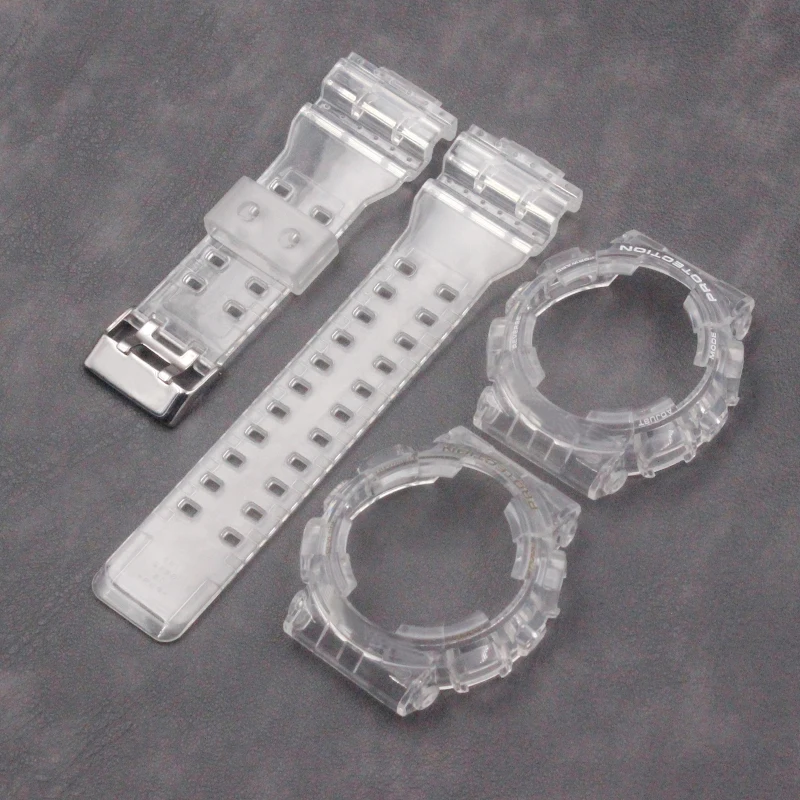 Se Tilbehør GA110 Serie Gennemsigtige Strap Watch Tilfældet For Casio GA-110 100 120 200 GLS-100 GA-300 Mænds Rem