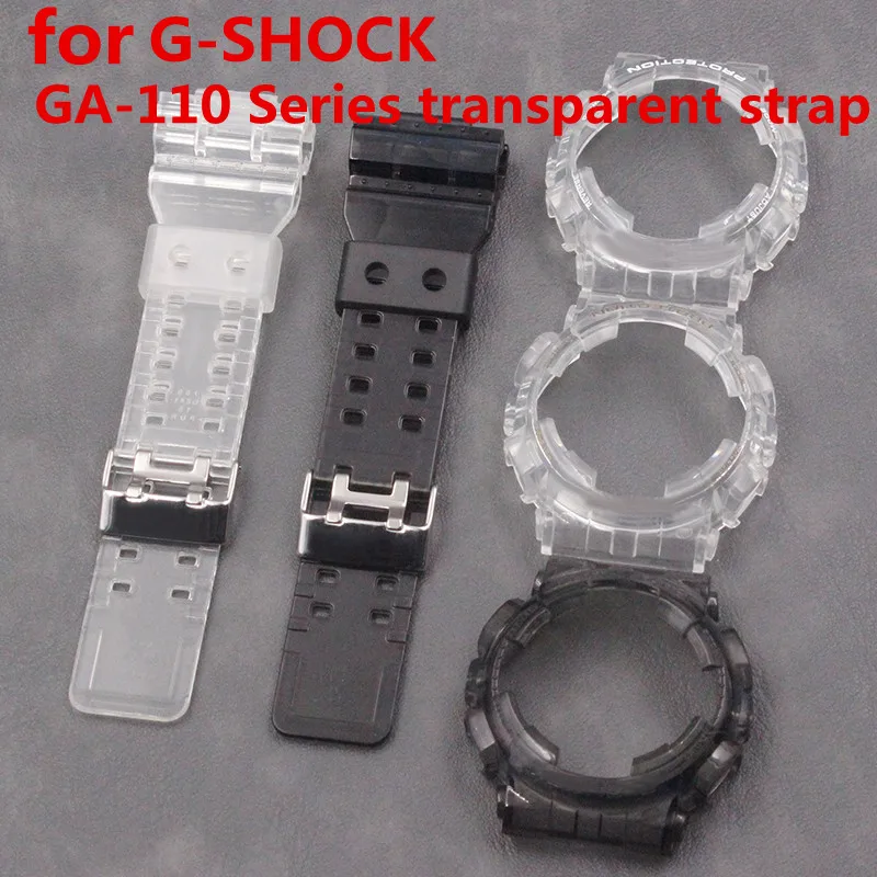 Se Tilbehør GA110 Serie Gennemsigtige Strap Watch Tilfældet For Casio GA-110 100 120 200 GLS-100 GA-300 Mænds Rem